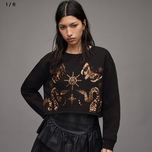 All Saints Marina Cropped Sweatshirt